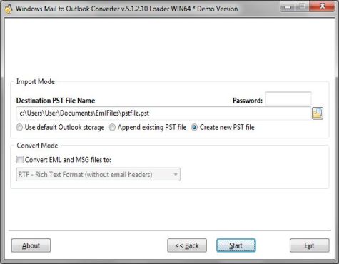 Windows Mail to Outlook Converter